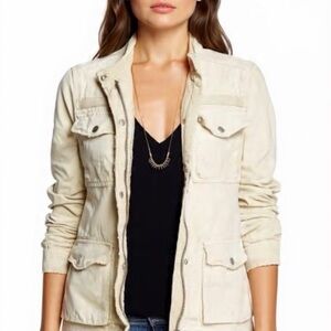 NWT Free People Women’s Jacket Womens Small Military Utility Tan Cargo Coat